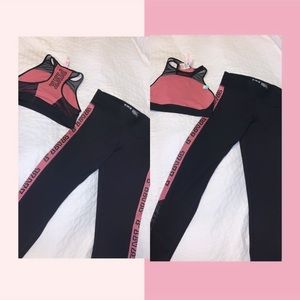 Pink; leggings mauve color